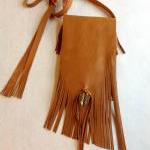 Boho Crossbody Leather Pur..